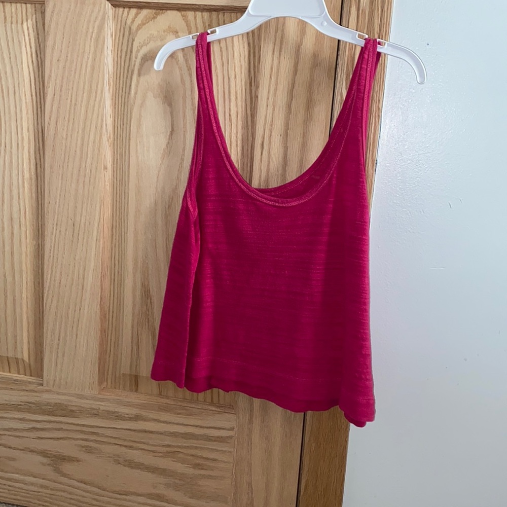 Pink tank top crop top from Hollister